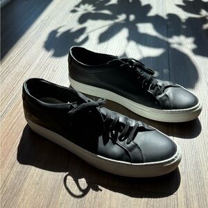 Black Leather Men's Sneakers